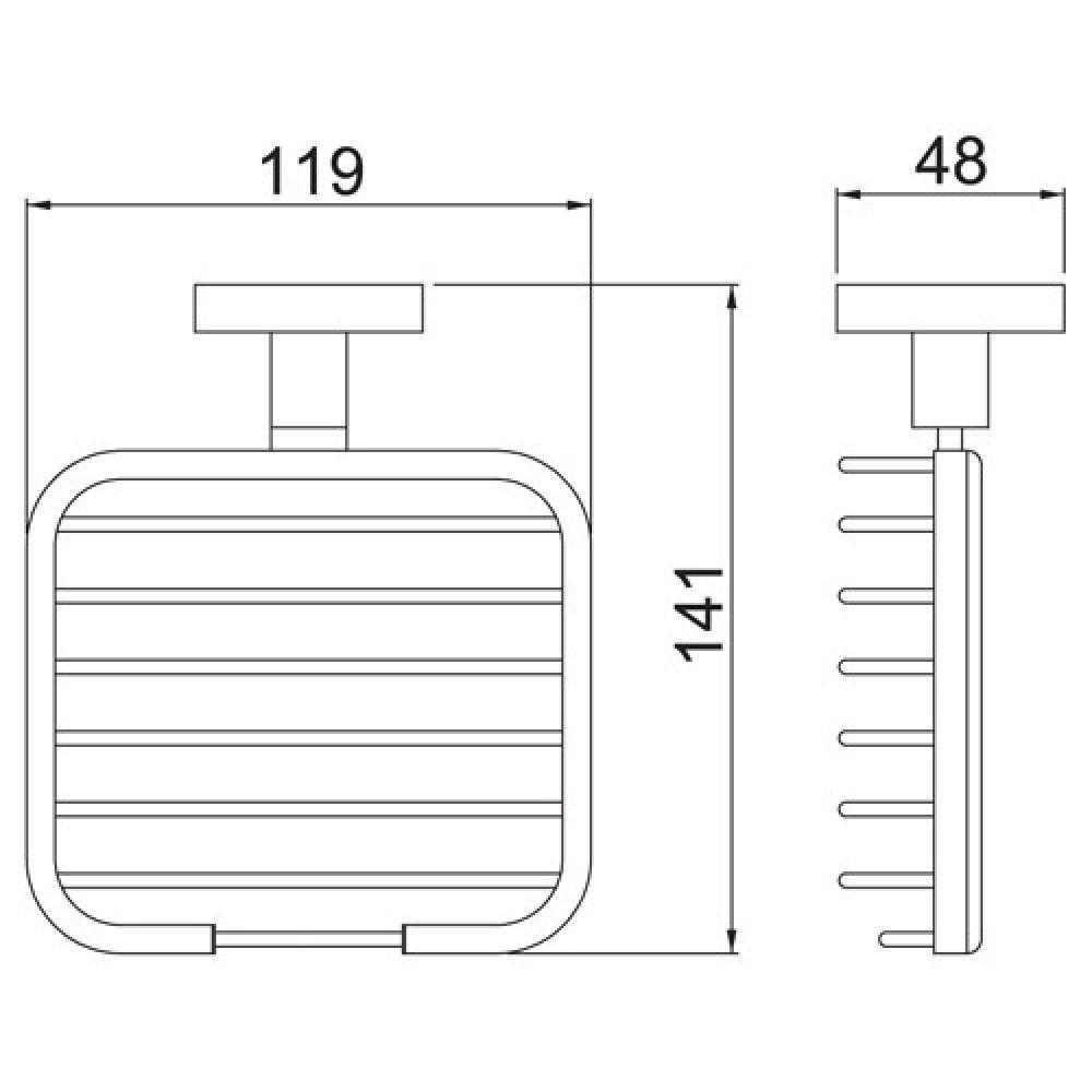 Saboneteira Cesto Like 2008 C78 Cromada Lorenzetti - 2