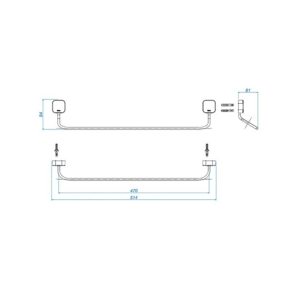 Porta Toalha Barra Net Cromado Deca - 4