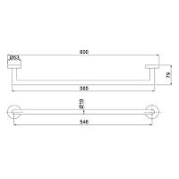 Porta Toalha Barra Loft 2040 B82 Preta Lorenzetti - 4