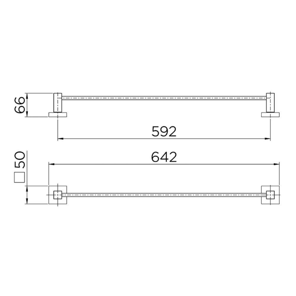 Porta Toalha Square Ouro Polido Docol - 4
