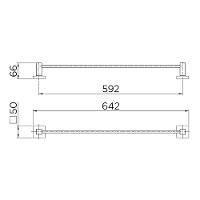 Porta Toalha Square Ouro Polido Docol - 4