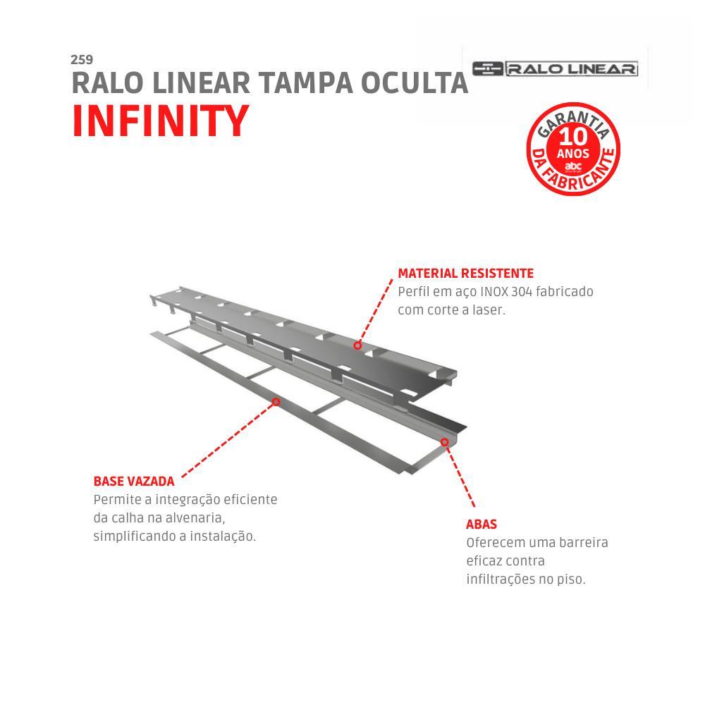 Ralo Linear Tampa Oculta Infinity Inox Linear 160cm - 3