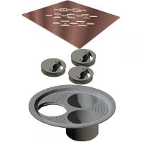 Ralo Linear Novii Grelha 15x15cm Cobre Rose Linear - 1