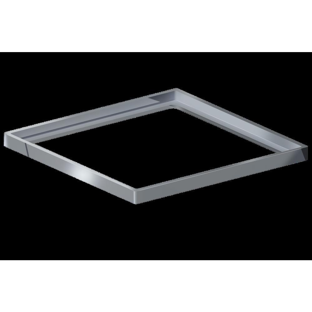 Porta Grelha Quadrado Inox Polida Linear 10x10cm - 2