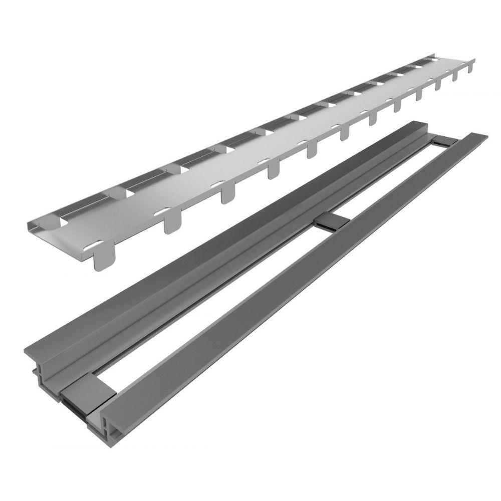 Ralo Linear Infinity Tampa Oculta Base PVC Inox Linear 120cm  - 1