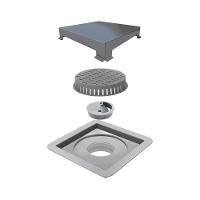 Ralo Linear Elleve Square Tampa Inox 10X10Cm 7342 - 1