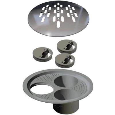 Ralo Grelha P/caixa Sifonada Redonda Inox Polida Linear 15x15cm