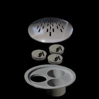 Ralo Grelha P/caixa Sifonada Redonda Inox Polida Linear 10x10cm - 3