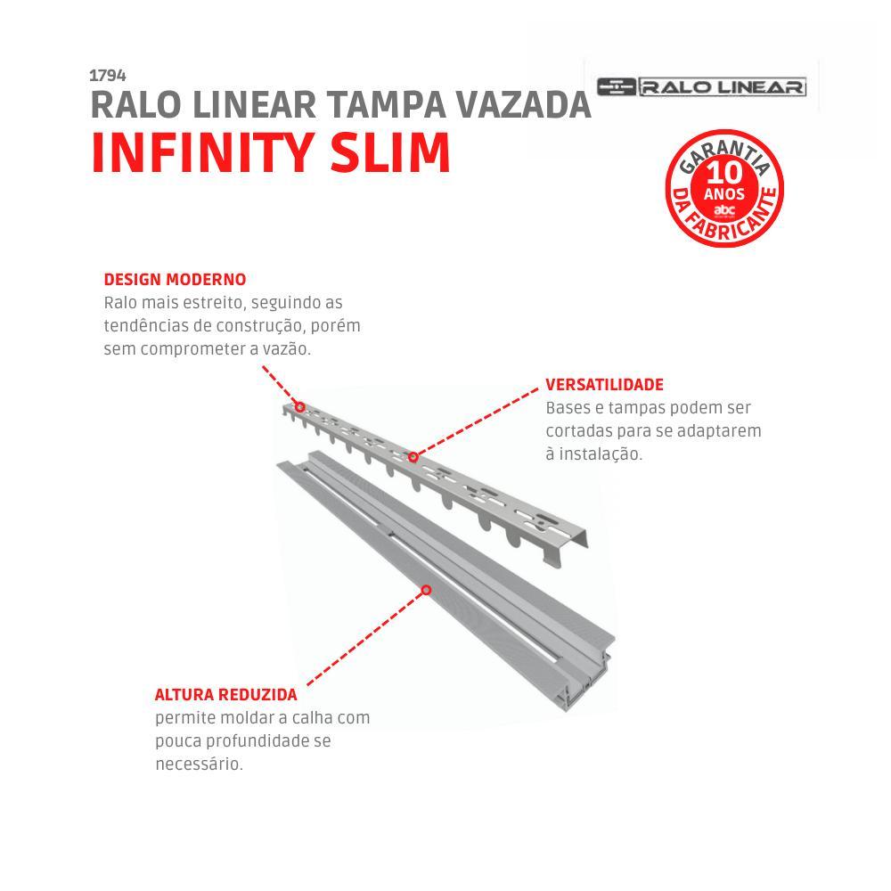 Ralo Linear Com Tampa Vazada Infinity Slim Linear Acessórios 120cm - 3
