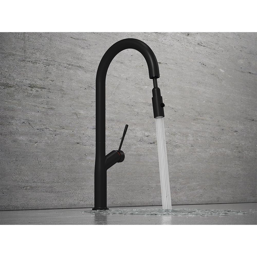 Misturador Monocomando De Mesa Para Cozinha Bica Alta 400 Black Matte Debacco - 2