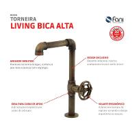 Torneira Para Lavatório De Mesa Living Bica Alta Bruto Fani  - 6