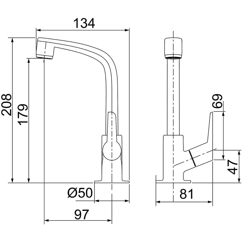 Torneira Para Lavatório De Mesa Flatt 1195 F71 Rose Gold Lorenzetti - 7