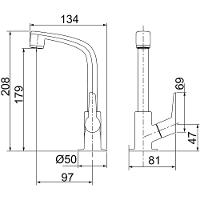 Torneira Para Lavatório De Mesa Flatt 1195 F71 Rose Gold Lorenzetti - 7