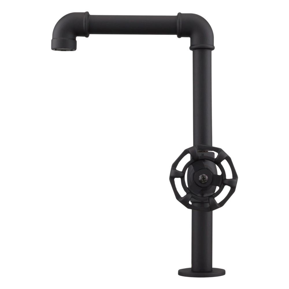 Torneira Para Lavatório De Mesa Bica Móvel Living Preto Fosco Fani - 2