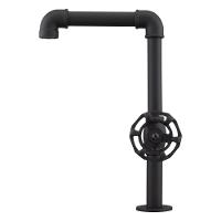 Torneira Para Lavatório De Mesa Bica Móvel Living Preto Fosco Fani - 2