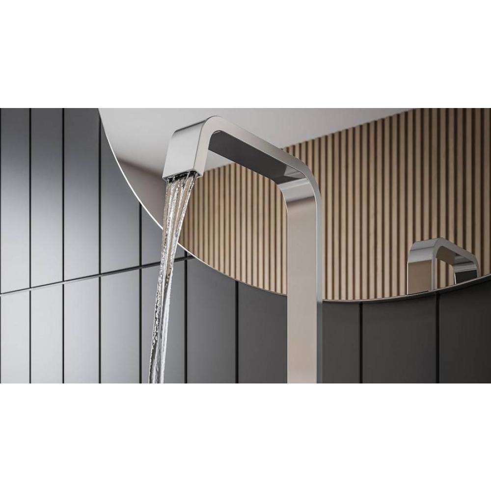 Torneira De Mesa Para Lavatório Com Bica Alta Virtus Cromado Roca - 5