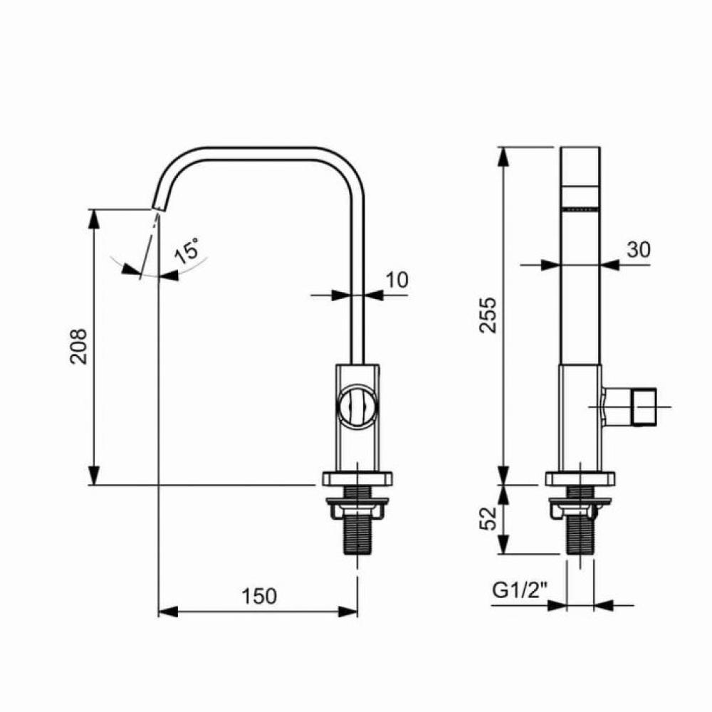 Torneira De Mesa Para Lavatório Com Bica Alta Virtus Cromado Roca - 7