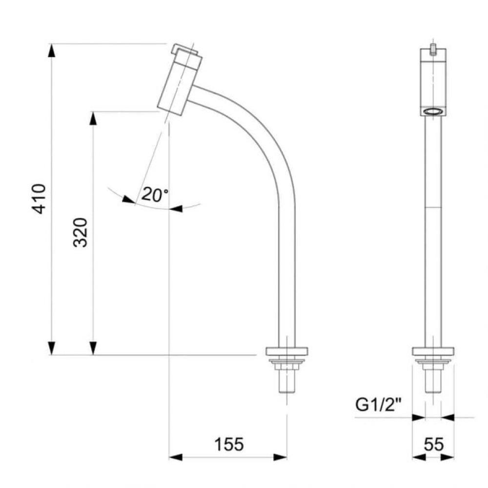 Torneira De Mesa Para Lavatório Com Bica Alta Singles One Square Cromado Roca - 5