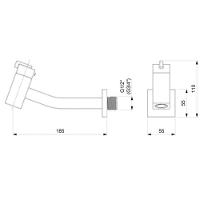 Torneira De Parede Para Lavatório Singles One Square Cromado Roca - 3