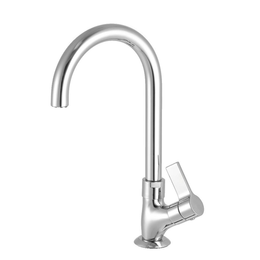 Torneira De Mesa Para Lavatório Bica Alta Arejador Interno Atria Cromado Meber - 1