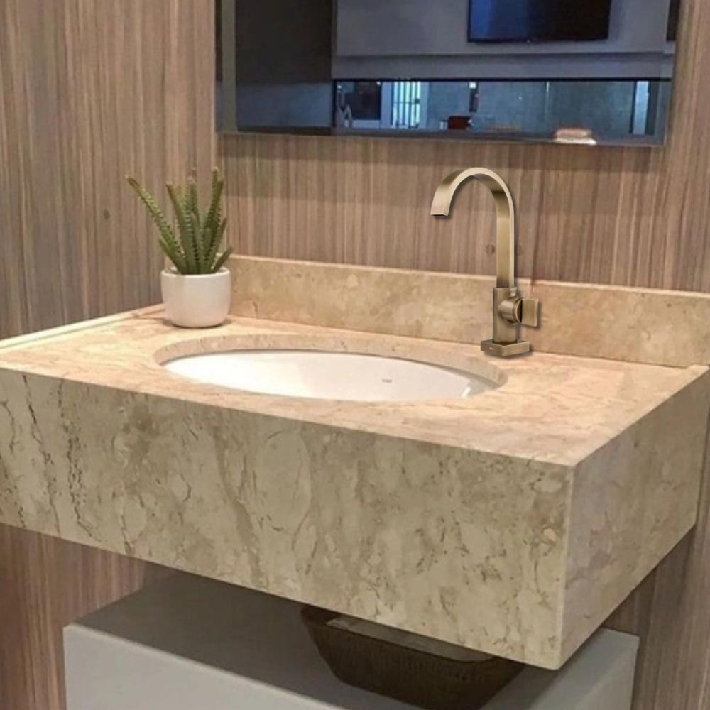 Torneira de Mesa para Banheiro e Lavabo Prima 1195 OV210 Ouro Velho DN 15 1/2 Fani - 2