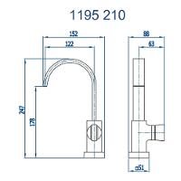 Torneira de Mesa para Banheiro e Lavabo Prima 1195 OV210 Ouro Velho DN 15 1/2 Fani - 3