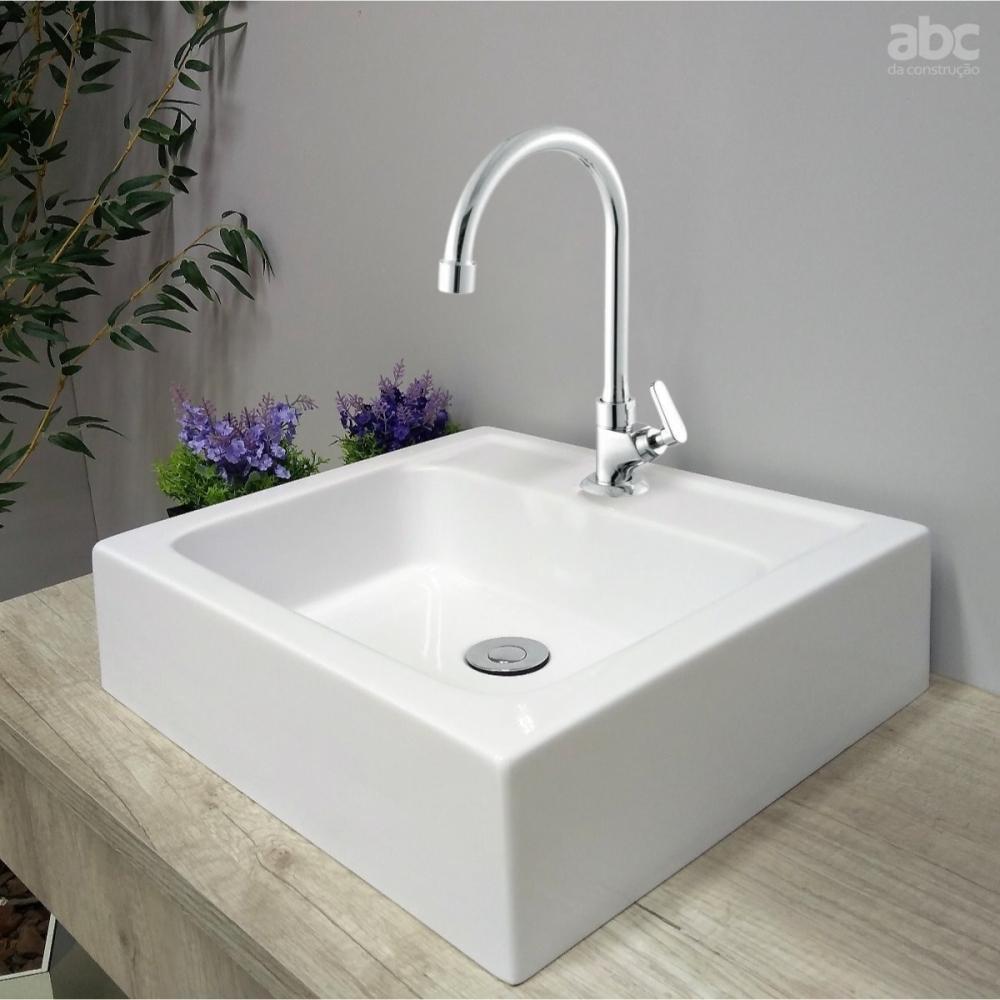 Torneira De Mesa Para Lavatório 1/4 Volta 1188 C18 Uni Cromado Meber - 3