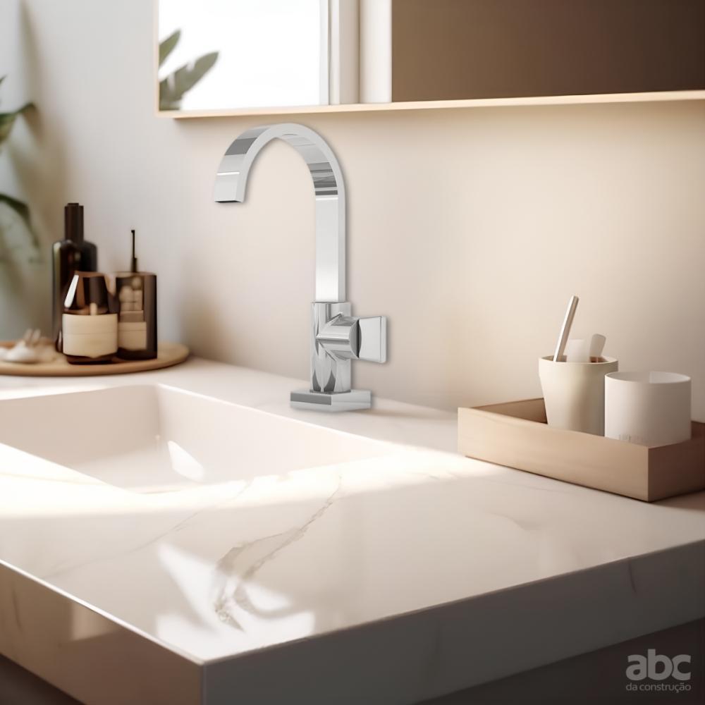 Torneira de Mesa para Banheiro e Lavabo Prima 1195 C210 Cromado DN 15 1/2 Fani - 5