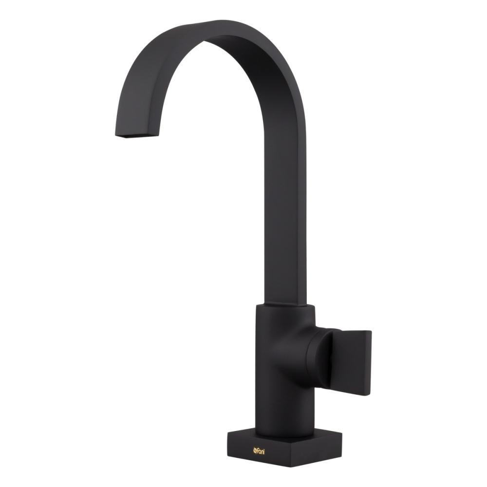 Torneira de Mesa para Banheiro e Lavabo Prima 1195 BK210 Preto Fosco DN 15 1/2 Fani - 1