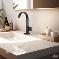 Torneira de Mesa para Banheiro e Lavabo Prima 1195 BK210 Preto Fosco DN 15 1/2 Fani - 5