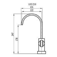 Torneira de Mesa para Banheiro e Lavabo Prima 1195 BK210 Preto Fosco DN 15 1/2 Fani - 7