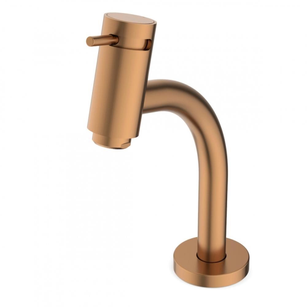 Torneira De Mesa Para Banheiro Bica Baixa Basic Rose Gold Matte Celite - 5