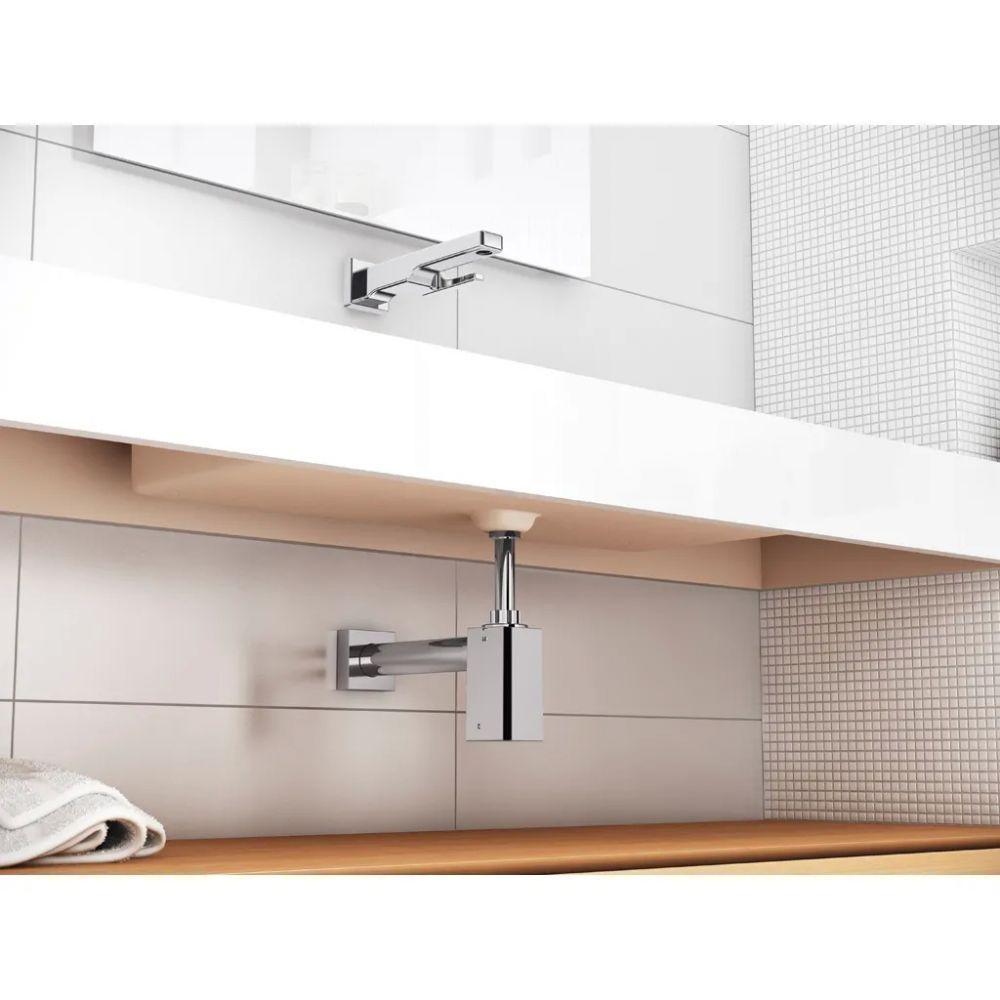 Sifão Para Lavatório Square Com Copo Cromado Docol - 2