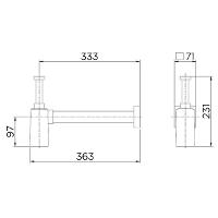 Sifão Para Lavatório Square Com Copo Cromado Docol - 3