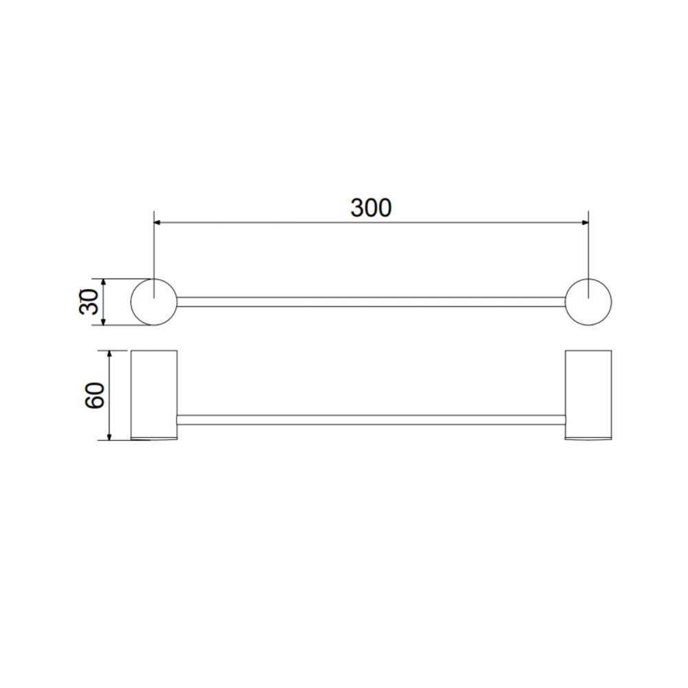 Toalheiro Linear 501 C36 Atria Cromado Meber - 4