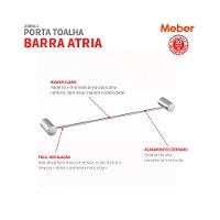 Toalheiro Linear 501 C36 Atria Cromado Meber - 3