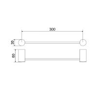 Toalheiro Linear 501 C36 Atria Cromado Meber - 4