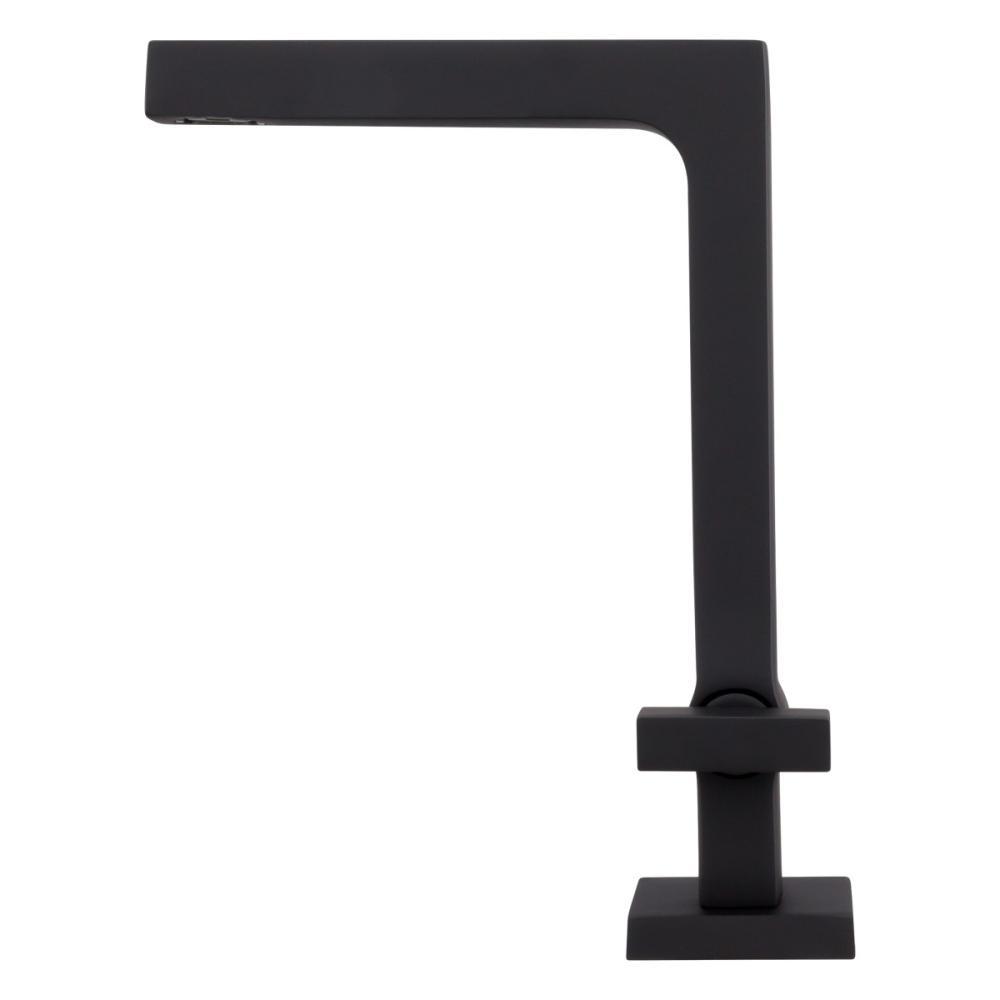 Torneira Para Lavatório De Mesa Bica Alta Horus 450 Preto Fosco Fani - 3