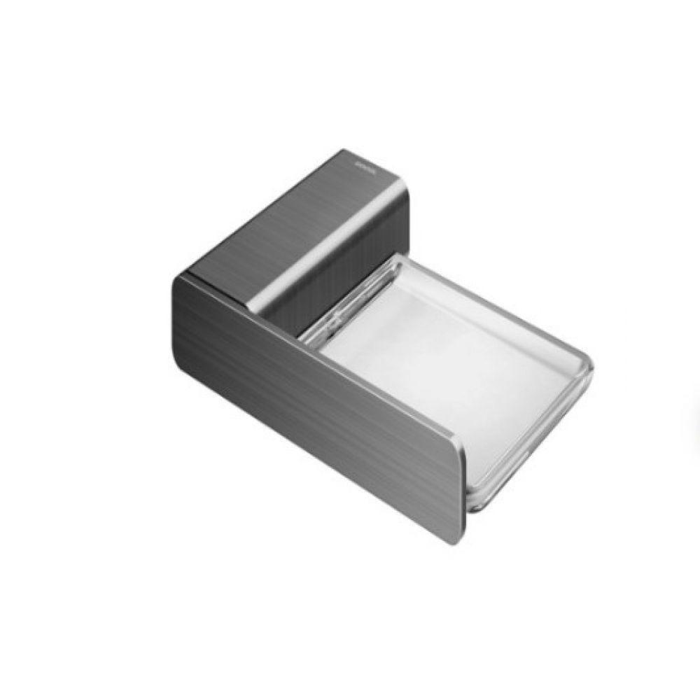 Saboneteira Flat Grafite Escovado Docol - 1