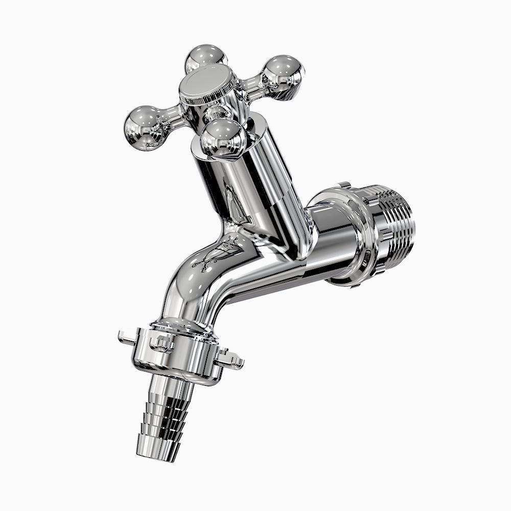 Torneira Para Jardim Curta Cromado Fani - 1