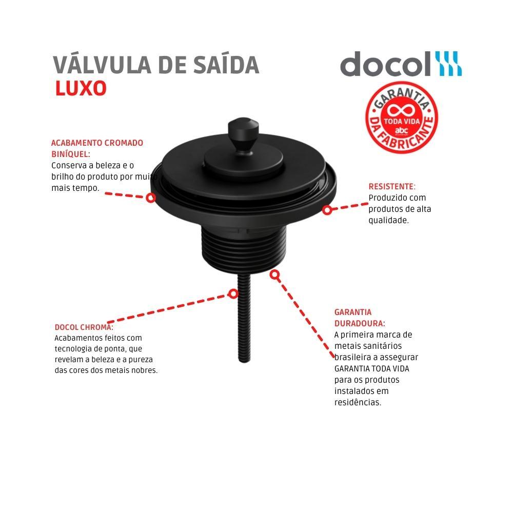 Válvula De Saída D'água Universal Com Tampa De Metal Luxo Docol - 4