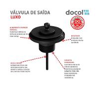 Válvula De Saída D'água Universal Com Tampa De Metal Luxo Docol