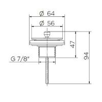 Válvula De Saída D'água Universal Com Tampa De Metal Luxo Docol - 5