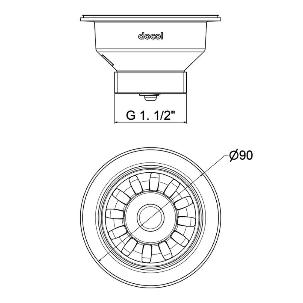 Válvula De Escoamento Para Cozinha Standard 3.1/2'' Docol - 3