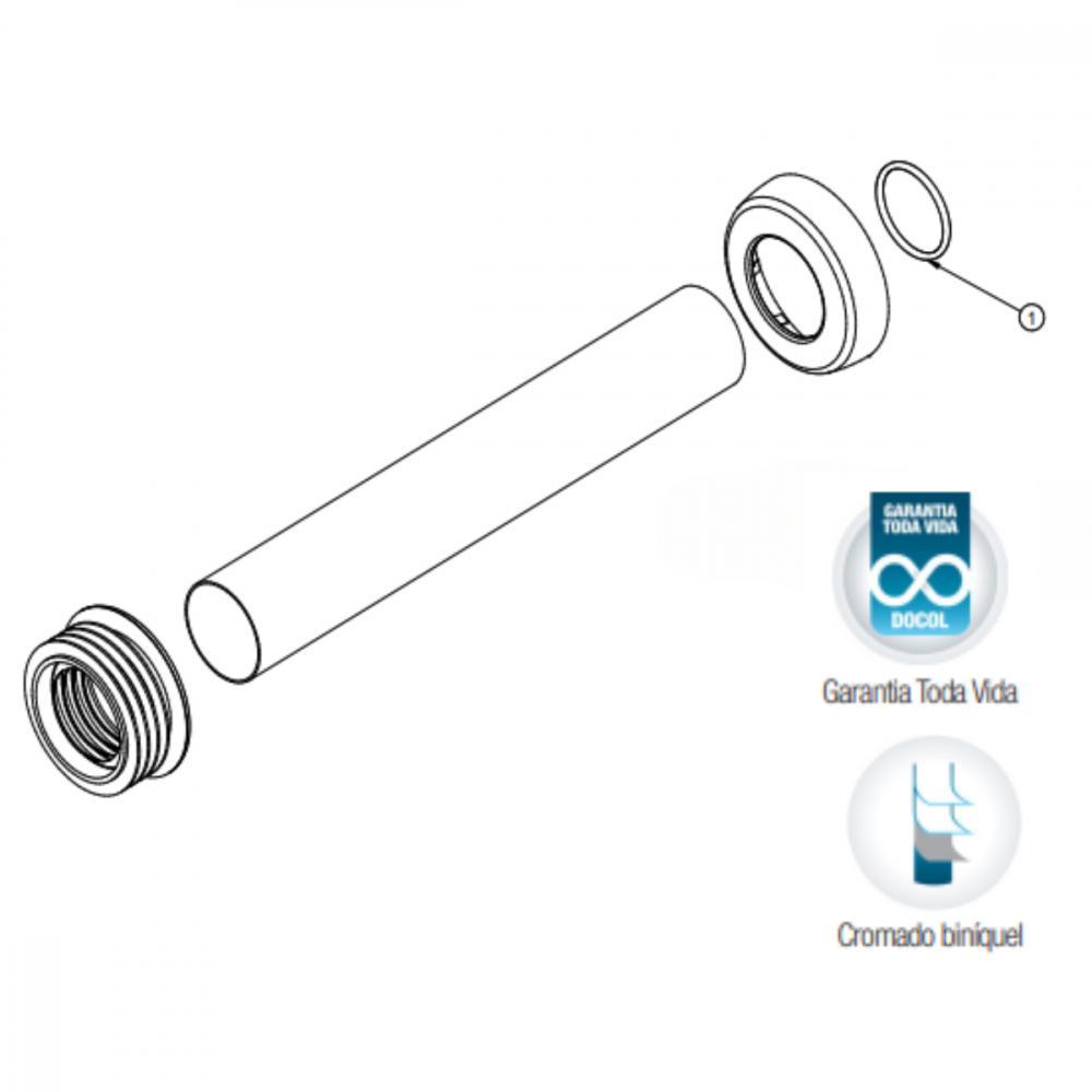 Tubo De Ligação Para Bacia 1 1/2x25 Ônix Docol - 4