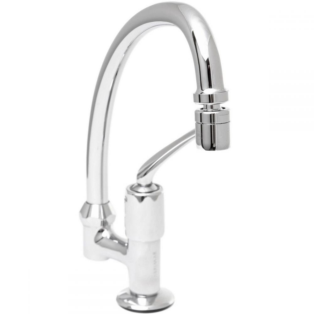 Torneira Saida Lateral De Mesa Para Cozinha Pratika  Cromado Fabrimar  - 3