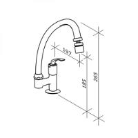 Torneira Saida Lateral De Mesa Para Cozinha Pratika  Cromado Fabrimar  - 6