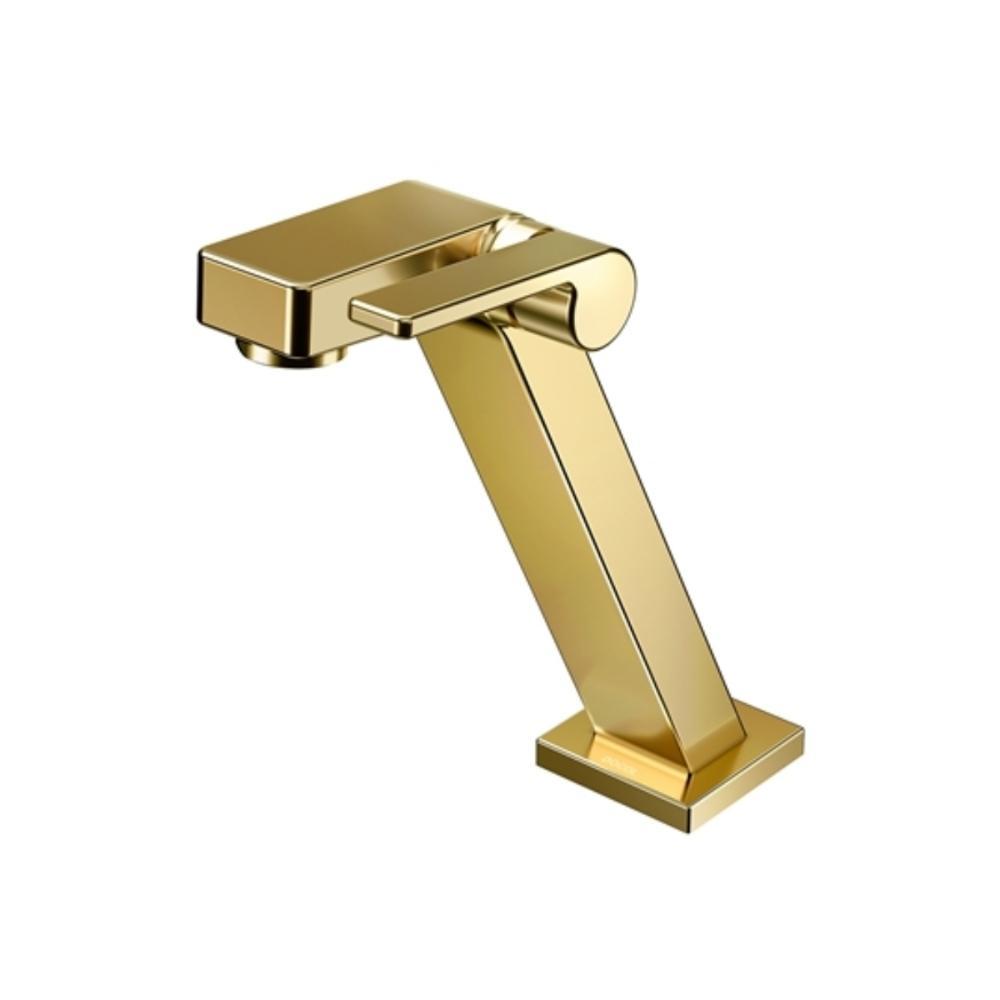 Torneira Para Lavatório De Mesa Stillo Bica Baixa Ouro Polido Docol - 1