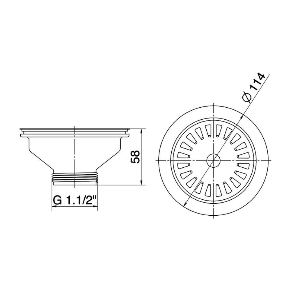 Válvula Escoamento Para Cozinha 4 1/2 Docol - 3