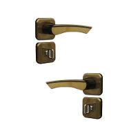 Fechadura Para Porta De Banheiro Roseta Genebra Bronze Latonado MGM 40mm - 5